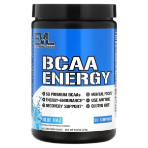 Thực phẩm chức năng EVLution Nutrition BCAA ENERGY Blue Raz 9.52 oz (270 g) 818901020030