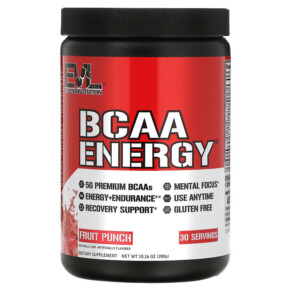 Thực phẩm chức năng EVLution Nutrition BCAA ENERGY Fruit Punch 10.16 oz (288 g) 818901020023