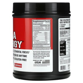 Thành phần vi chất của EVLution Nutrition BCAA Energy Fruit Punch 22.01 oz (624 g) 818901020863