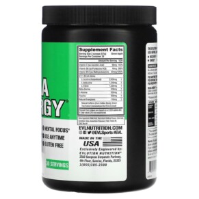 Thành phần vi chất của EVLution Nutrition BCAA Energy Green Apple 10.26 oz (291 g) 682055552521