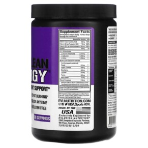 Thành phần vi chất của EVLution Nutrition BCAA LEAN ENERGY Furious Grape 10.9 oz (309 g) 818901020900