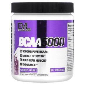Thực phẩm chức năng EVLution Nutrition BCAA5000 Furious Grape 9.1 oz (258 g) 682055552835