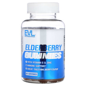 Thực phẩm chức năng EVLution Nutrition Elderberry Gummies Berry 60 Gummies 818901027183
