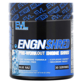 Thực phẩm chức năng EVLution Nutrition ENGN Shred Pre-Workout Engine Shred Blue Raz 8.1 oz (231 g) 710051864123