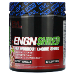 Thực phẩm chức năng EVLution Nutrition ENGN Shred Pre-Workout Engine Shred Cherry Limeade 8.8 oz (249 g) 818901020580