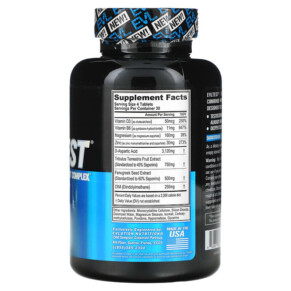 Thành phần vi chất của EVLution Nutrition EVLTest Testosterone Support Complex 120 Tablets 852687908922