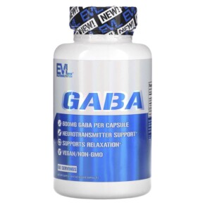 Thực phẩm chức năng EVLution Nutrition GABA 600 mg 60 Veggie Capsules 818901027565