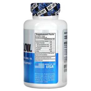 Thành phần vi chất của EVLution Nutrition Krill Oil 500 mg 60 Softgels 818901027305