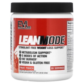 Thực phẩm chức năng EVLution Nutrition LeanMode Stimulant Free Weight Loss Support Fruit Punch 5.40 oz (153 g) 685450088039