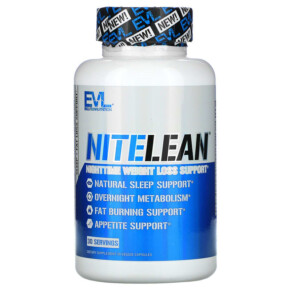 Thực phẩm chức năng EVLution Nutrition NiteLean Nighttime Weight Loss Support 30 Veggie Capsules 818901025264