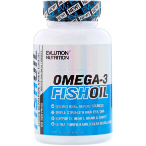 Thực phẩm chức năng EVLution Nutrition Omega-3 Fish Oil Triple Strength 60 Softgels 685450087476