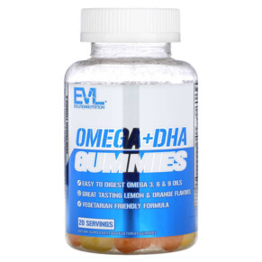 Thực phẩm chức năng EVLution Nutrition Omega+ DHA Gummies 60 Vegetarian Gummies 818901027336