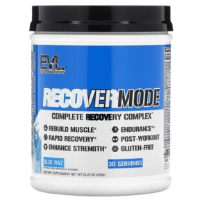 Thực phẩm chức năng EVLution Nutrition RECOVERMODE Complete Recovery Complex Blue Raz 22.23 oz (630 g) 710051864512