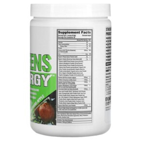 Thành phần vi chất của EVLution Nutrition Stacked Greens Energy Orchard Apple 7.3 oz (207 g) 818901027350
