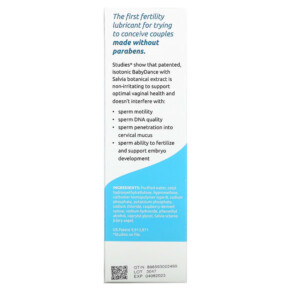 Thành phần vi chất của Fairhaven Health Baby Dance Fertility Lubricant 1 Multi-Use Tube 1.4 oz (40 g) 896593002480
