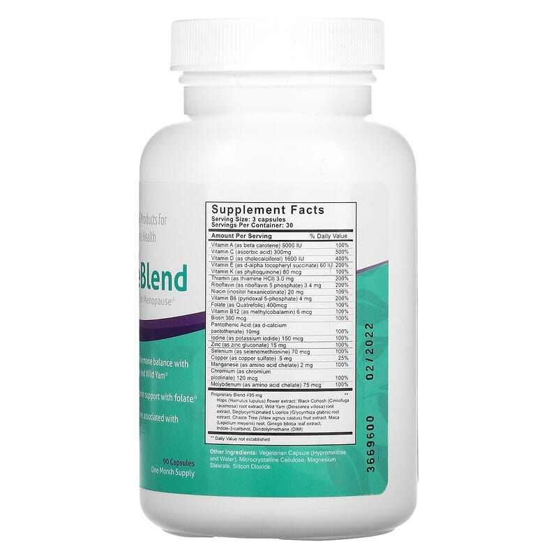 Fairhaven Health Balance Blend For Menopause 90 Capsules 2 Thành phần vi chất của Fairhaven Health Balance Blend For Menopause 90 Capsules 896593002145
