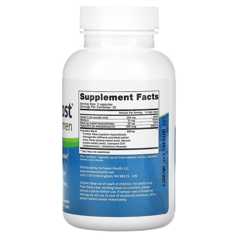 Fairhaven Health CountBoost for Men 60 Capsules 2 Thành phần vi chất của Fairhaven Health CountBoost for Men 60 Capsules 895749000189