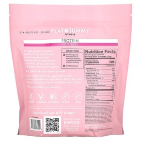 Thành phần vi chất của Flat Tummy Fitness Protein Drink Mix Superfruits Natural Chocolate 18.27 oz (518 g) 811909033002