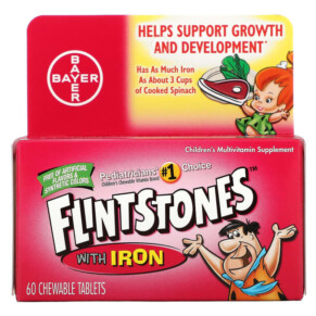 Thực phẩm chức năng Flintstones Children's Multivitamin with Iron Fruit Flavors 60 Chewable Tablets 016500079095