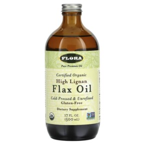 Thực phẩm chức năng Flora Certified Organic High Lignan Flax Oil 17 fl oz (500 ml) 061998678961