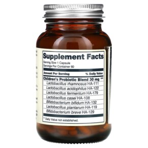 Thành phần vi chất của Flora Children's Probiotic 5 Billion 60 Capsules 061998619643