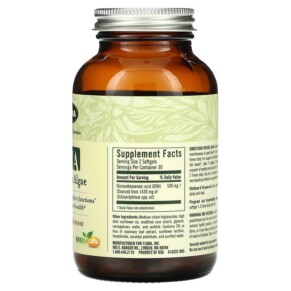Thành phần vi chất của Flora DHA Vegetarian Algae 60 Vegetarian Softgels 061998614228