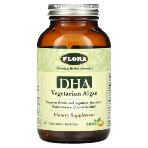 Thực phẩm chức năng Flora DHA Vegetarian Algae 60 Vegetarian Softgels 061998614228