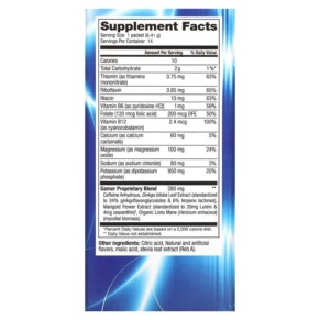 Thành phần vi chất của Focus Factor Gaming Nootropic Fruit Punch 14 Drink Mix Packets 0.2 oz (6.41 g) Each 811909033682