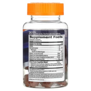 Thành phần vi chất của Focus Factor Nutrition For The Brain Grape Raspberry Orange 60 Gummies 855119006029