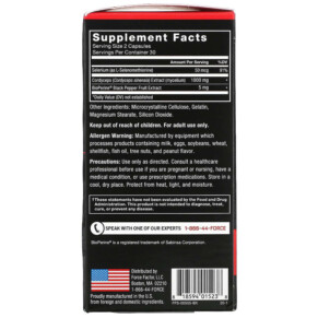 Thành phần vi chất của Force Factor Cordyceps 500 mg 60 Capsules 818594015238