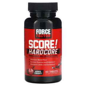 Thành phần vi chất của Force Factor Force Factor SCORE! Hardcore Performance and Libido Intensifier 60 Tablets 60 Tablets 818594017393