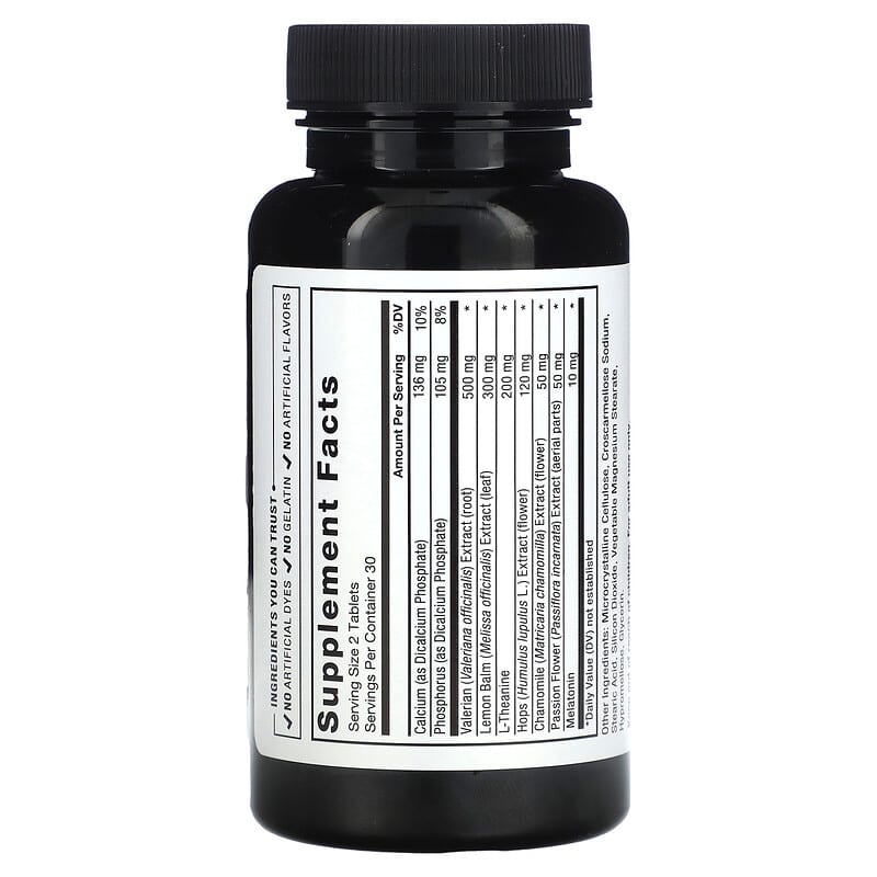 Force Factor Force Factor Somnapure Extra Strength Melatonin L-Theanine & Botanicals 60 Tablets 2 Thành phần vi chất của Force Factor Force Factor Somnapure Extra Strength Melatonin L-Theanine & Botanicals 60 Tablets 818594019823