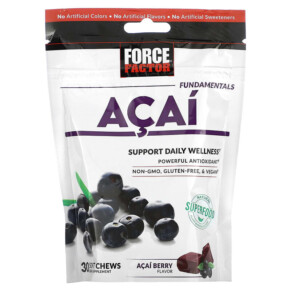 Thực phẩm chức năng Force Factor Fundamentals Acai 30 Soft Chews 818594018642