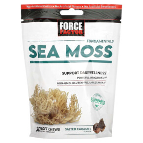 Thực phẩm chức năng Force Factor Fundamentals Sea Moss Salted Caramel 30 Soft Chews 818594018697