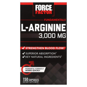 Thực phẩm chức năng Force Factor L-Arginine 600 mg 150 Capsules 818594015252