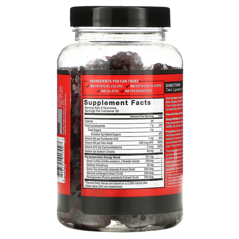 Force Factor Leanfire Thermo Fat Burner Gummies Berry Blast 60 Gummies 2 Thành phần vi chất của Force Factor Leanfire Thermo Fat Burner Gummies Berry Blast 60 Gummies 818594017027