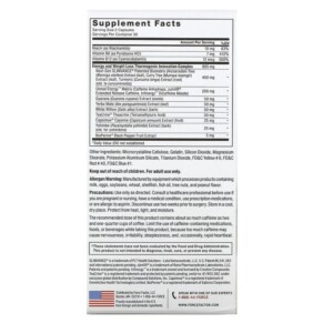 Thành phần vi chất của Force Factor LeanFire with Next-Gen Slimvance 60 Capsules 818594016983