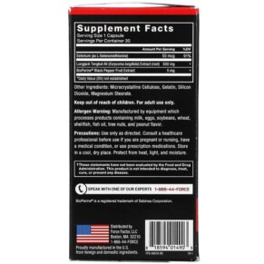 Thành phần vi chất của Force Factor Longjack Tongkat Ali 500 mg 30 Capsules 818594014903