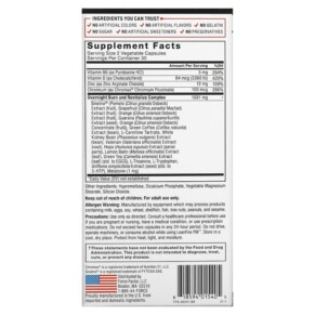 Thành phần vi chất của Force Factor Nighttime Fat Burner Leanfire PM 60 Vegetable Capsules 818594015405