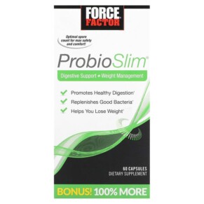 Thực phẩm chức năng Force Factor ProbioSlim Digestive Support + Weight Management 60 Capsules 818594014507