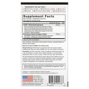 Thành phần vi chất của Force Factor ProbioSlim + Prebiotic Fiber 120 Vegetable Capsules 818594014767