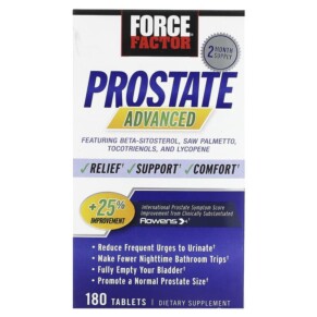 Thực phẩm chức năng Force Factor Prostate Advanced 180 Tablets 818594015788