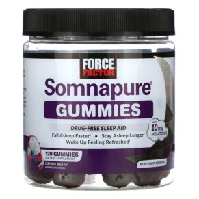 Thực phẩm chức năng Force Factor Somnapure Gummies Melatonin Dream Berry 5 mg 120 Gummies 818594015207