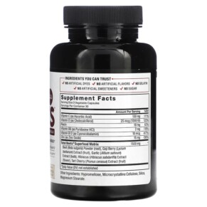 Thành phần vi chất của Force Factor Total Beets Beetroot Superfood Formula 90 Vegetable Capsules 818594019946