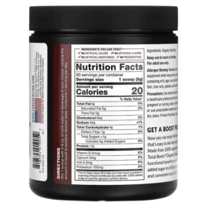 Thành phần vi chất của Force Factor Total Beets Organic Beetroot Powder 15.9 oz (450 g) 818594019052