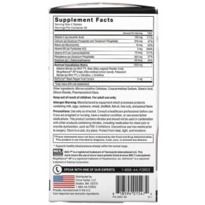 Thành phần vi chất của Force Factor Total Beets Powerful Circulation Support 120 Tablets 818594015474