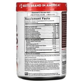 Thành phần vi chất của Force Factor Total Beets Pre-Workout Fruit Punch 12.5 oz (354 g) 818594018581