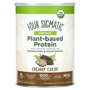 Thực phẩm chức năng Four Sigmatic Plant-Based Protein with Immune Supporting Mushrooms & Adaptogens Creamy Cacao 21.16 oz (600 g) 816897022298