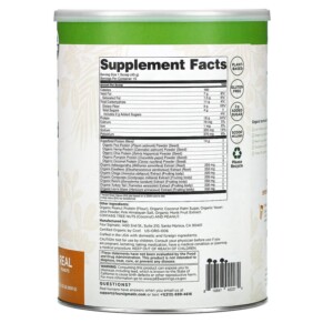 Thành phần vi chất của Four Sigmatic Plant-Based Protein with Immune Supporting Mushrooms & Adaptogens Peanut Butter 1.32 lbs (600 g) 816897022274