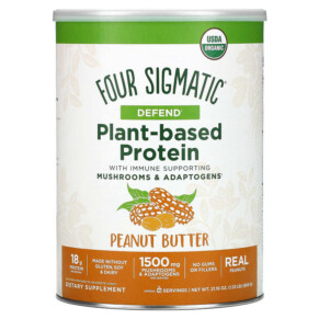 Thực phẩm chức năng Four Sigmatic Plant-Based Protein with Immune Supporting Mushrooms & Adaptogens Peanut Butter 1.32 lbs (600 g) 816897022274